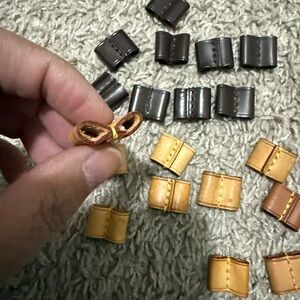 Louis Vuitton  leather string slides for Drawstring